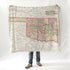 Oklahoma Vintage State Map Blanket