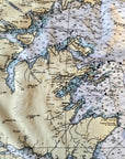 Kodiak Island, Nautical Chart Blanket