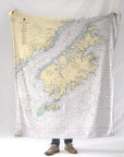 Kodiak Island, Nautical Chart Blanket