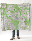 Rock Lake, Vestaburg MI Topo map Blanket