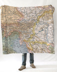 Austria Vintage Map Blanket