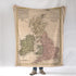 United Kingdom Vintage Map Blanket