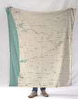 Ottowa County, MI Sea Glass Map Blanket