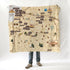 Kentucky Bourbon Trail Map Blanket