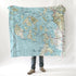 San Juan Islands, WA vintage Topo Map Blanket