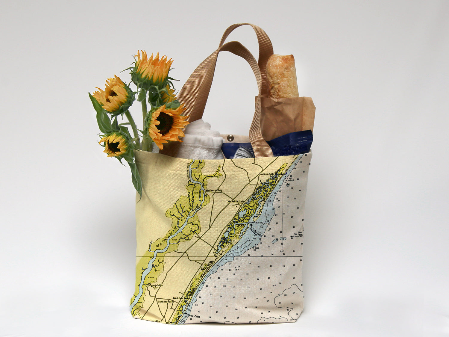 Murrells Inlet Nautical Chart Tote Maritime Tribes USA