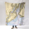 New York Harbor, NY Nautical Chart Blanket