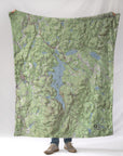 Lake SunapeeTopo Map Blanket