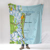 Amelia Island Topo MAp Blanket