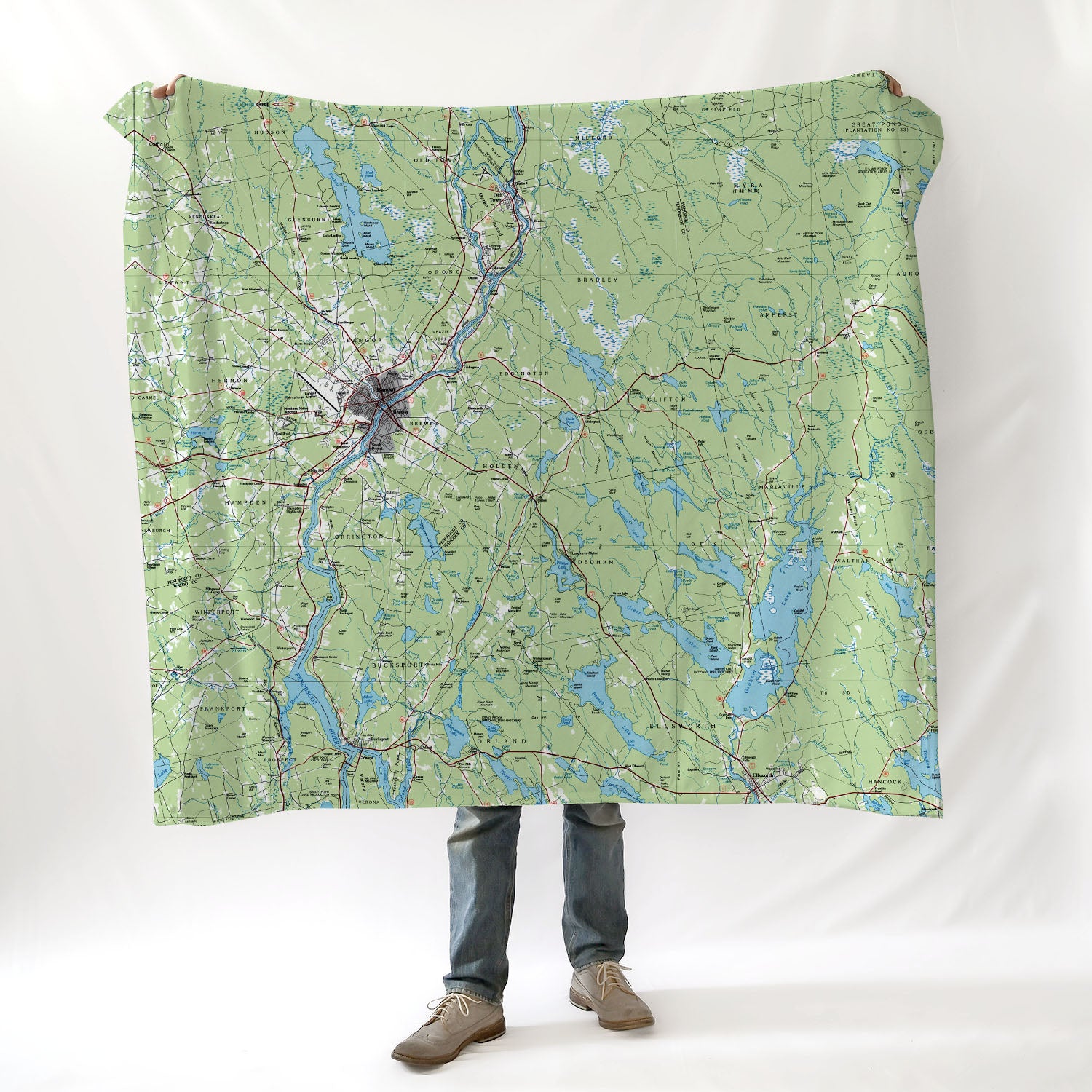 Bangor ME Topo Blanket