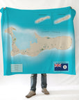 Cayman Islands Map Blanket