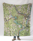 Quechee Topo Map Blanket