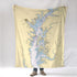 Northern Chesapeake Bay MD Nautical Chart Blanket