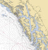 Baranof Island , AK Nautical Chart Shower Curtain