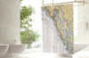 Baranof Island , AK Nautical Chart Shower Curtain