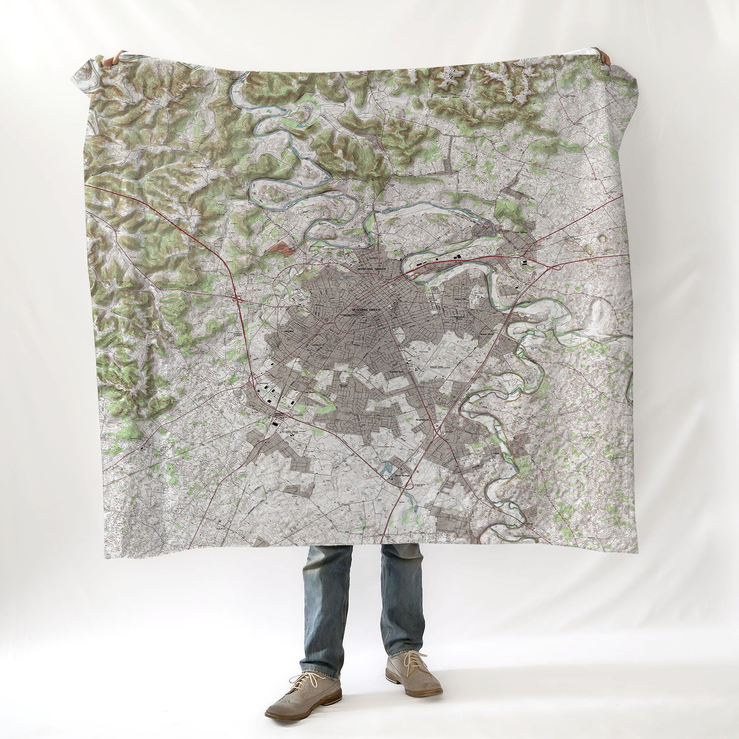 Bowling Green KY topo Blanket