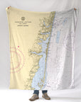 Point Pleasant Beach to Barnegat Bay NJ Nautical Chart Blanket