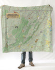 Shenandoah Valley Illustrated Map Blanket