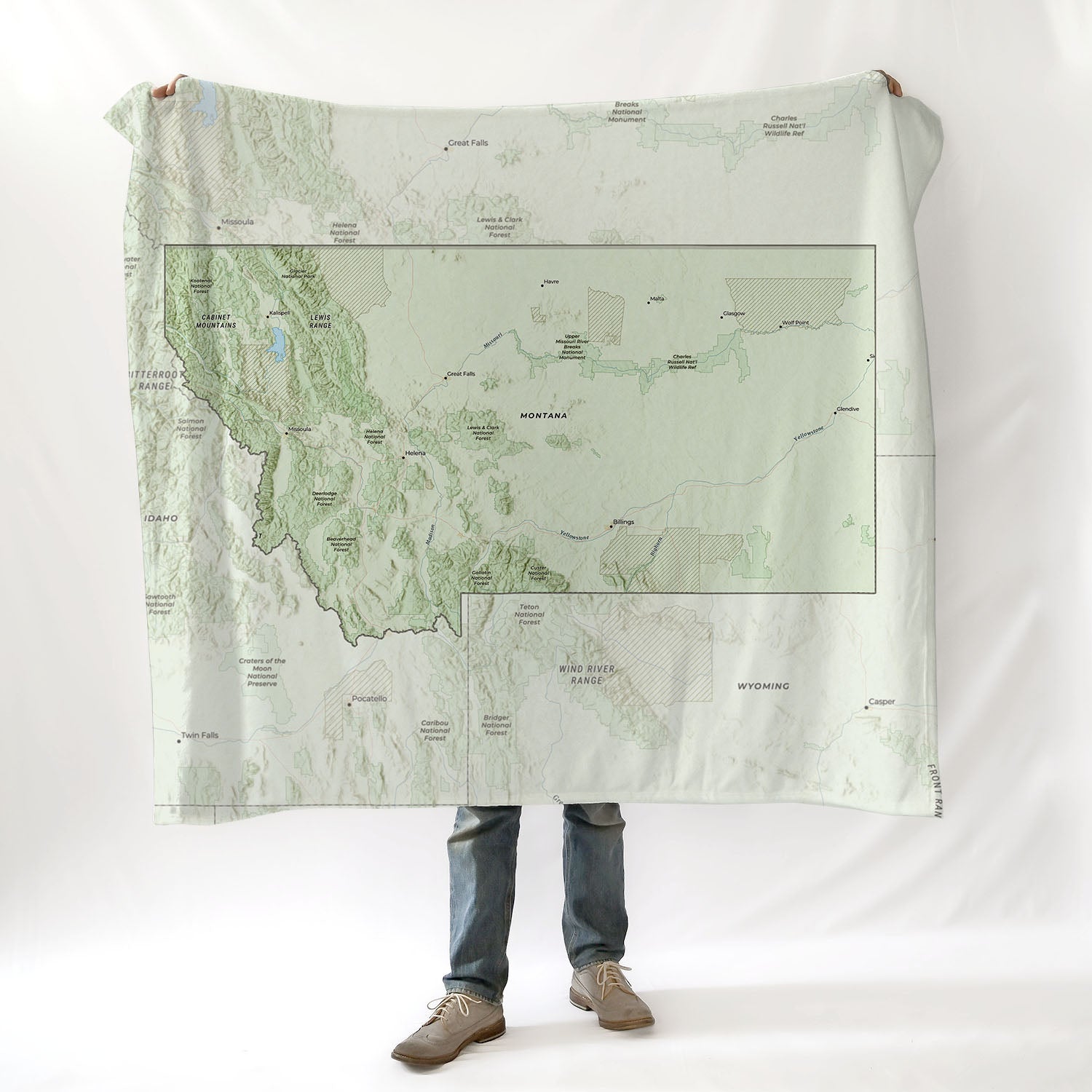 Montana State Charted Territory Blanket