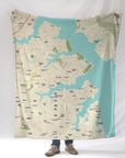 Annapolis Maryland Modern Wave Blanket