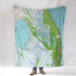 Jupiter Island FL Topo Blanket