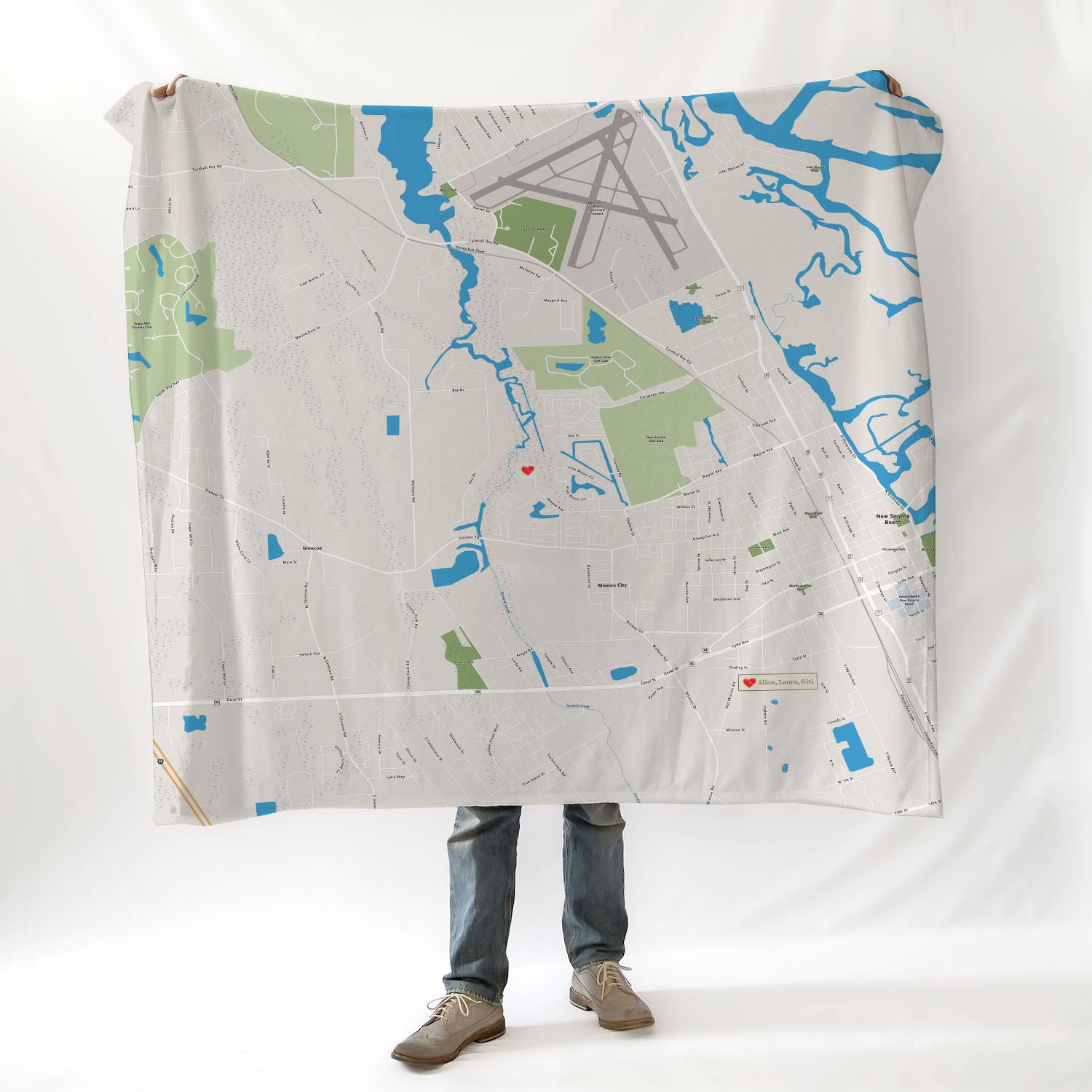 New Smyrna FL HT Map Blanket