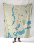 Sibley Lake /Pequot Lakes MN Charted Territory Blanket