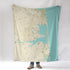 Delaware Coast Modern Wave Map Blanket