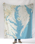 Chesapeake Bay Charted Territory Style Blanket