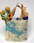 Lake Winnipesaukee, Wolfeboro,  NH, Charted Territory Map Tote