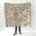 George Washington Revolutionary Campaign War Map c.1776 Blanket