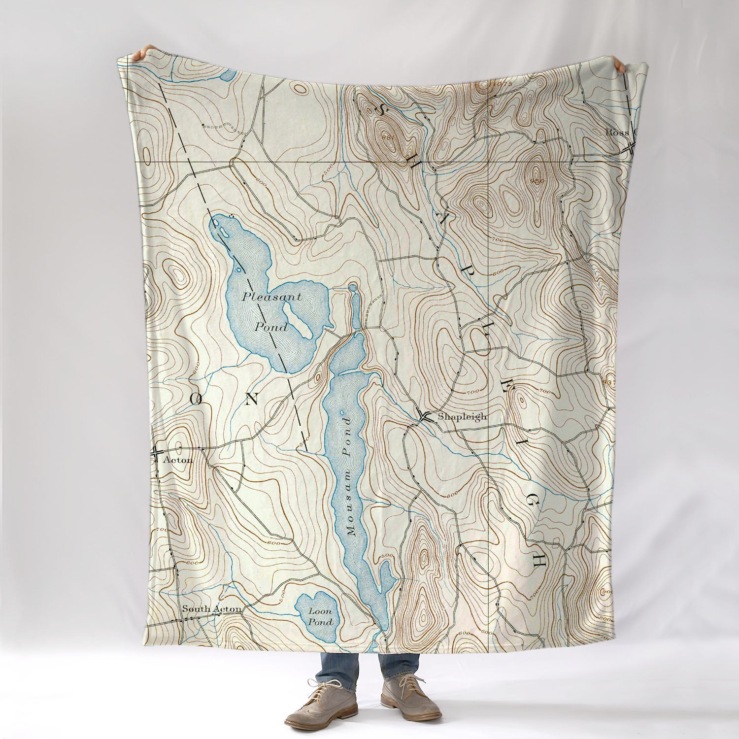 Shapleigh, ME Antique map Blanket