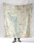 Shapleigh, ME Antique map Blanket