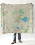 Boston College Hill Map Blanket