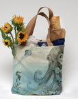 Sea Creatures Canvas Tote