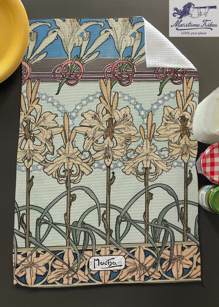 Mucha - Decorative Motif Tea Towel