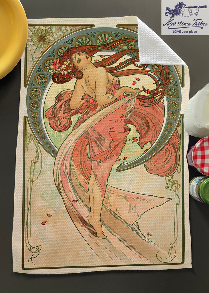 Mucha - 'Dance' Tea Towel