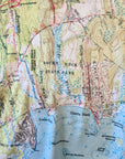 Old Lyme to Niantic Vintage Topo Map Blanket