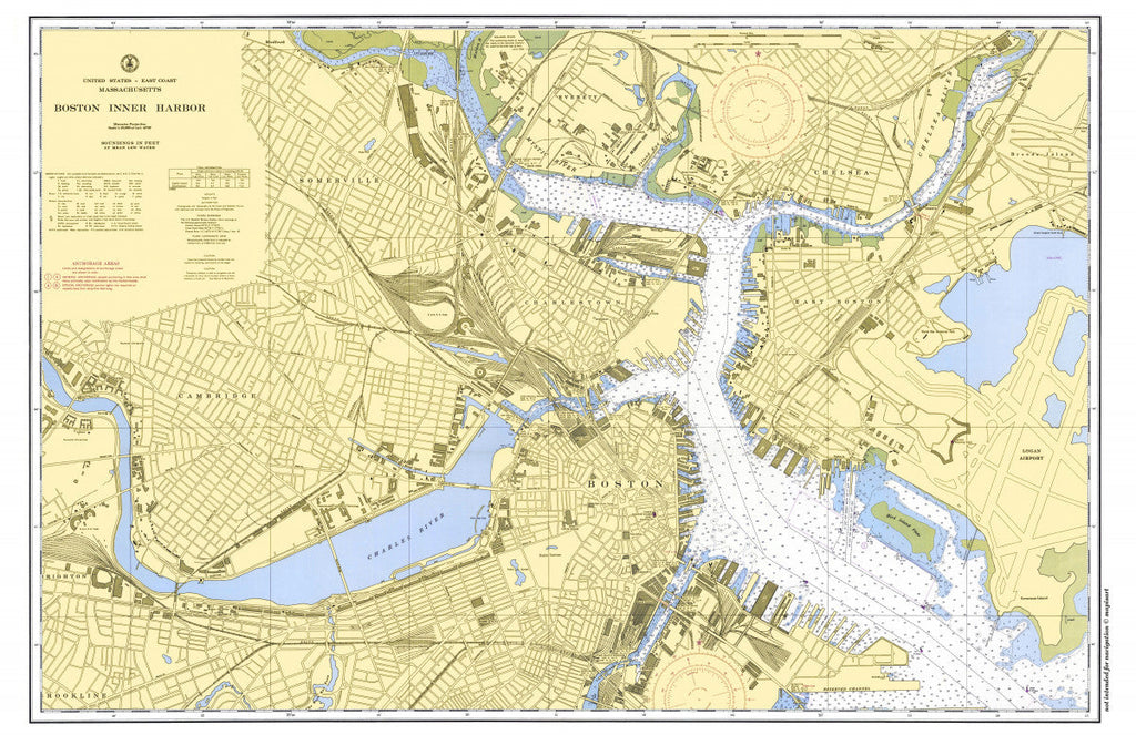 Boston Inner Harbor Chart Placemat