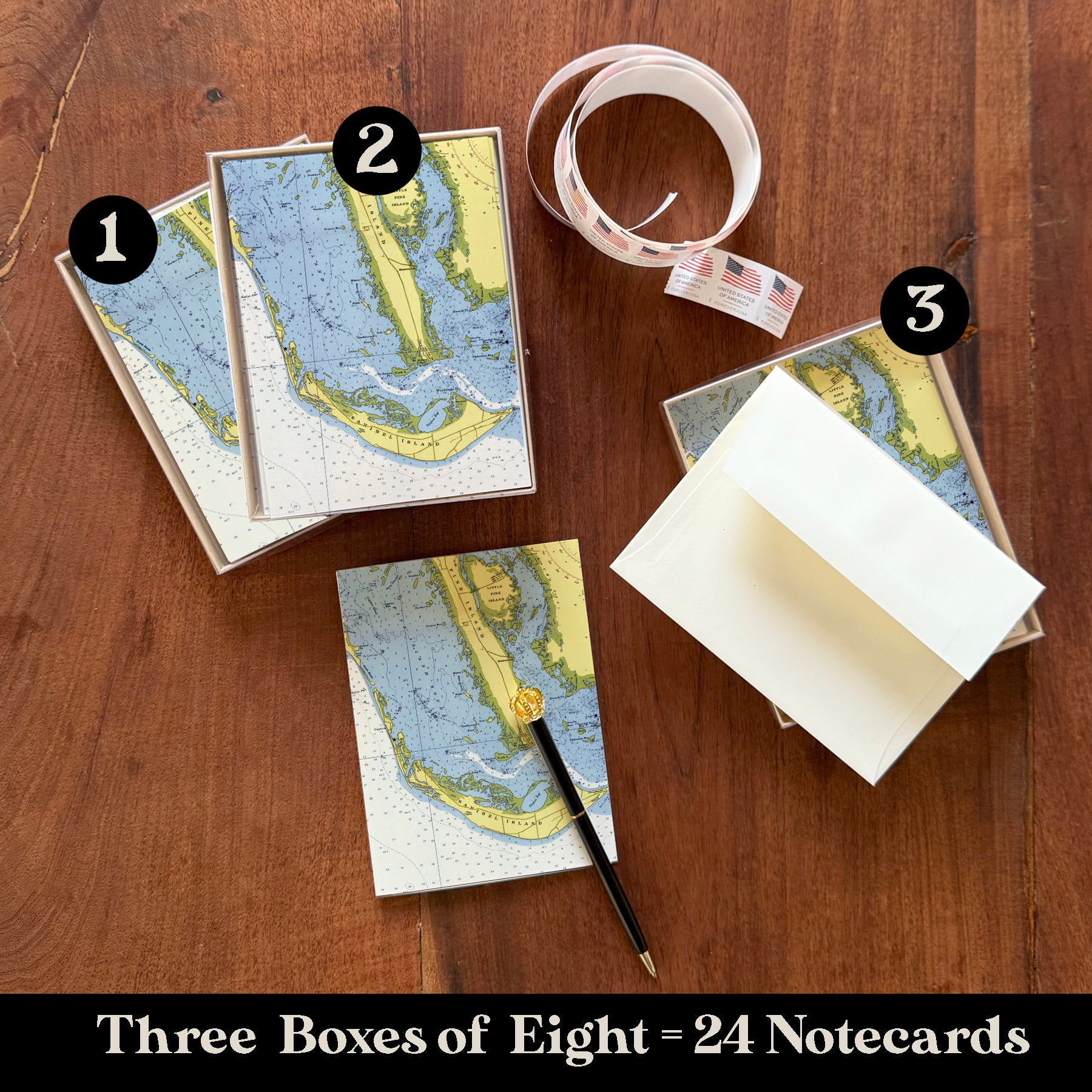 Sanibel Island Notecard, Pack of 24 Notecards