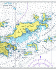 USVI -Tortola, Nautical Chart Placemats, set of 4