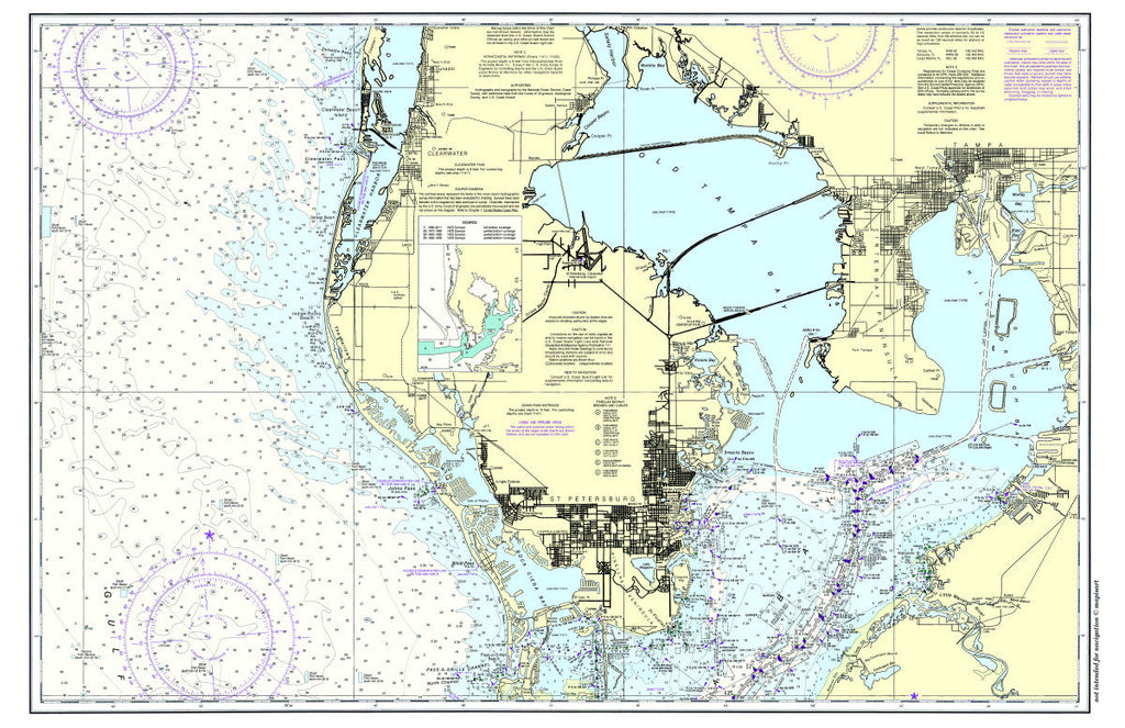Tampa Bay, Florida Chart Placemat