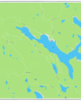 Thorne Bay Alaska Hometown Map  Zoomed In Placemats, set of 4