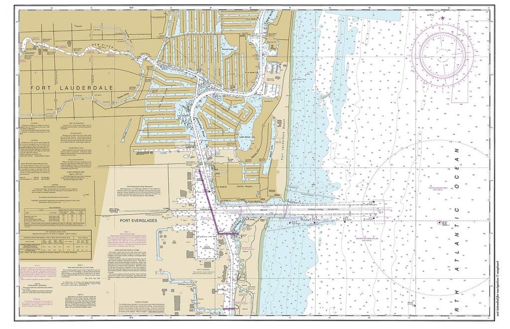 Fort Lauderdale, Florida Chart Placemat