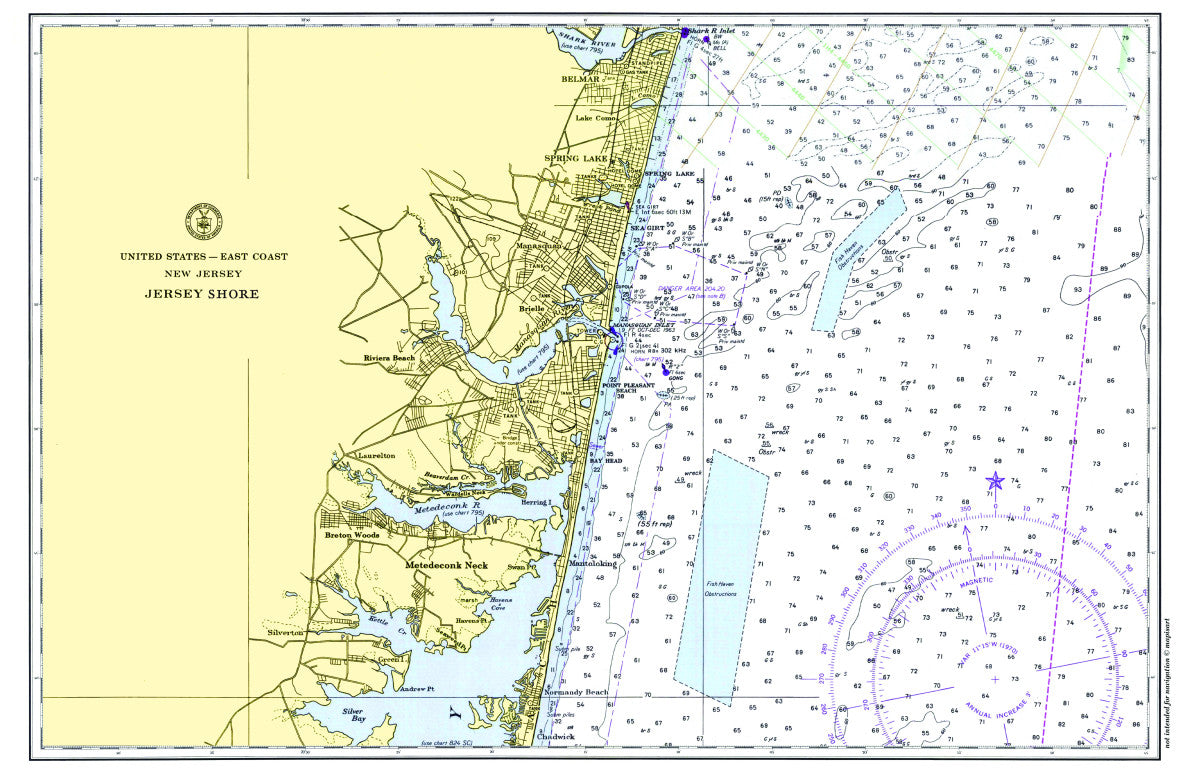 Point Pleasant to Chadwick Beach Single Placemat