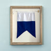 "A" Nautical Flag in Glass-Free Shadow Box Frame