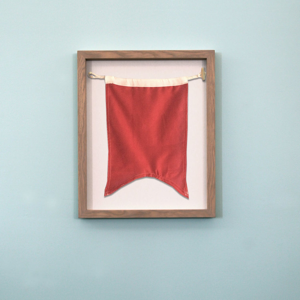 "B" Nautical Flag in Glass-Free Shadow Box Frame