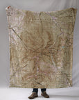 Stowe, Vermont Vintage Topographical Map Blanket