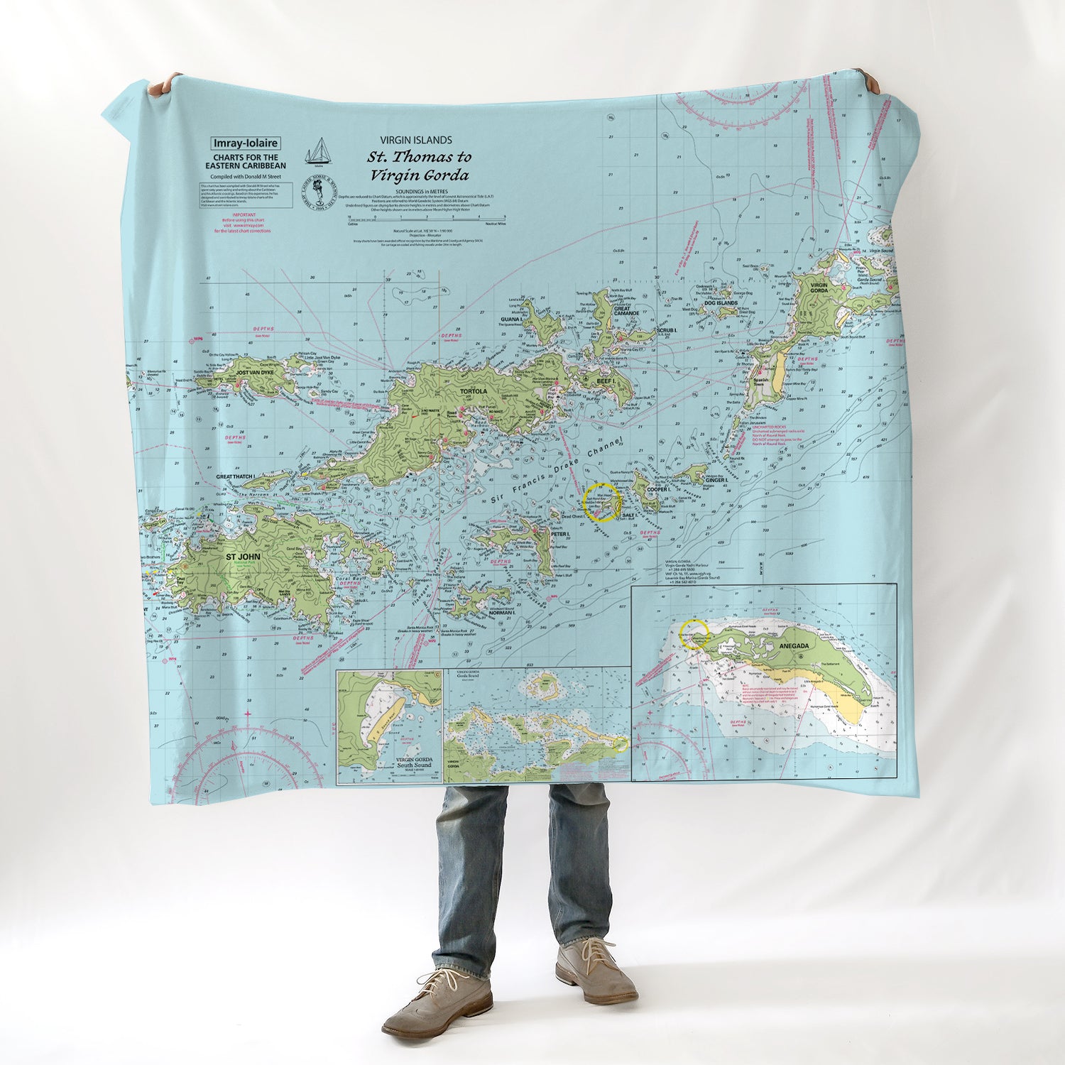 British Virgin Islands Imray Chart Blanket