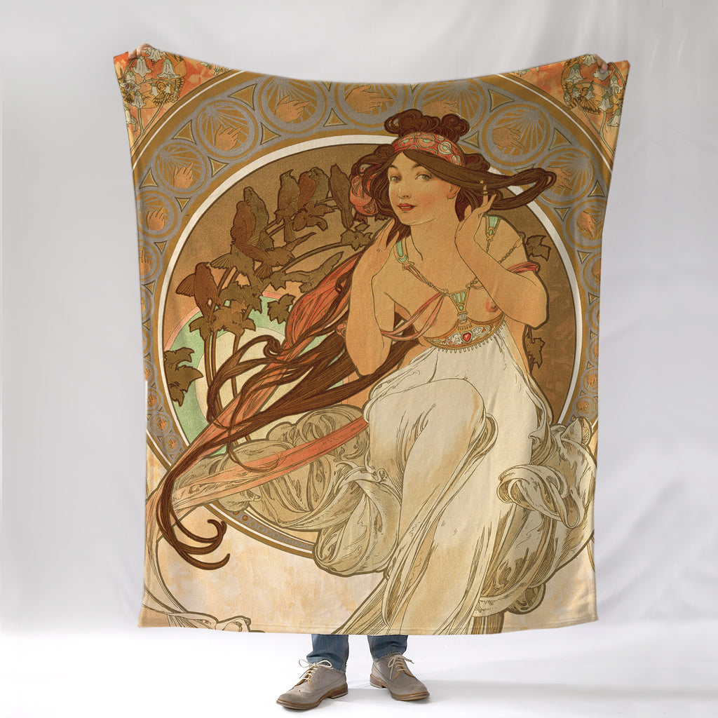 Alphonse Mucha's 'Music' Blanket